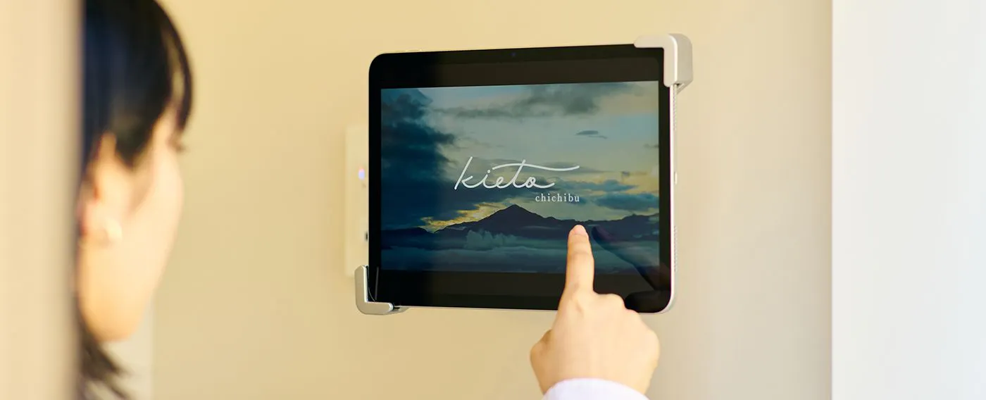 태블릿으로 체크인・체크아웃