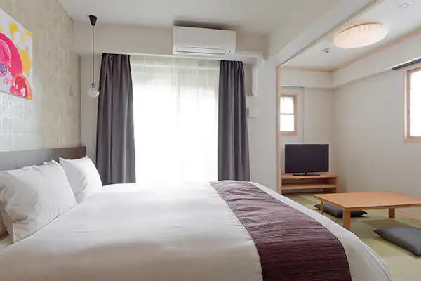 ห้องซูพีเรียดับเบิลแบบญี่ปุ่นและตะวันตก