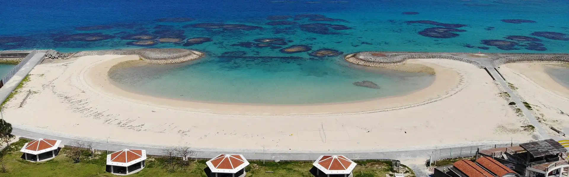 目の前のビーチ